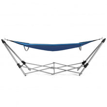 Load image into Gallery viewer, Portable Folding Steel Frame Hammock with Bag-Blue