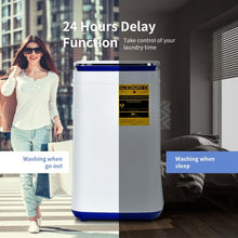Load image into Gallery viewer, 7.7 lbs Compact Full Automatic Washing Machine with Heating Function Pump