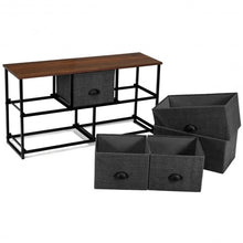 Load image into Gallery viewer, Wood Dresser Storage Unit Side Table Display Organizer-Black