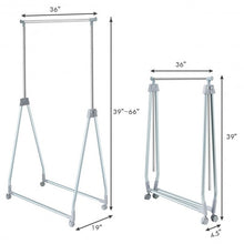 Load image into Gallery viewer, Extendable Foldable Heavy Duty Clothing Rack with Hanging Rod