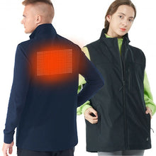 Load image into Gallery viewer, Men' & Women' Electric USB Heated Sleeveless Vest-Black-XXXL