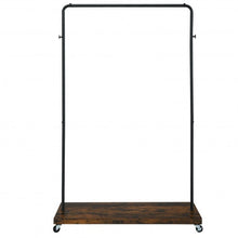 Load image into Gallery viewer, Industrial Pipe Style Rolling Garment Rack on Wheels