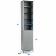 Load image into Gallery viewer, 72'' Free Standing Tall Floor Bathroom Storage Cabinet-Gray