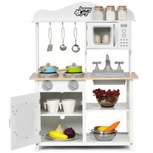Load image into Gallery viewer, Wooden Pretend Play Kitchen Set for Kids with Accessories and Sink