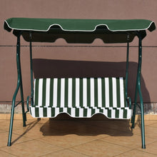 Load image into Gallery viewer, 3 Seats Patio Canopy Swing-Green