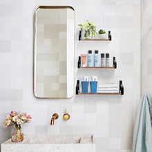 Load image into Gallery viewer, Set of 3 Wall Mount Floating Shelves Rustic Wood Storage Shelves