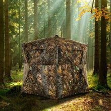 Load image into Gallery viewer, 3 Person Portable Pop-Up Ground Hunting Blind with Tie-downs