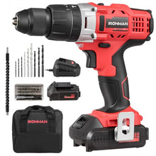 Load image into Gallery viewer, 18V Cordless Drill Driver Impact Tool Kit with LED Light