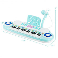 Load image into Gallery viewer, Multifunctional 37 Electric Keyboard Piano with Microphone-Blue