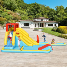 Load image into Gallery viewer, 7-in-1 Inflatable Dual Slide Water Park Bounce House Without Blower
