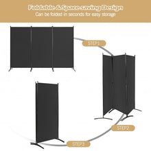 Load image into Gallery viewer, 3-Panel Room Divider Folding Privacy Partition Screen for Office Room-Black