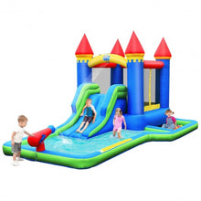Load image into Gallery viewer, Inflatable Bounce House Kids Water Slide with Climbing Wall