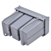 Load image into Gallery viewer, 8 gal 3 Compartment Pull Out Recycling Waste Bin