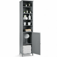 Load image into Gallery viewer, 72'' Free Standing Tall Floor Bathroom Storage Cabinet-Gray