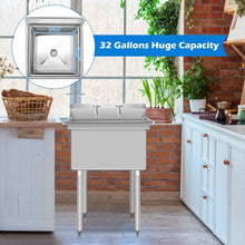 Load image into Gallery viewer, Compartment Commercial Kitchen Sink with Drain Strainer