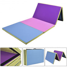 Load image into Gallery viewer, 4' x 10' x 2" Multi-Colors Folding PU Panel Gymnastics Mat