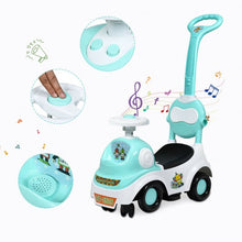 Load image into Gallery viewer, 3-in-1 Ride On Push Car with Music Box & Horn-Green