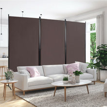 Load image into Gallery viewer, 3-Panel Room Divider Folding Privacy Partition Screen for Office Room-Brown