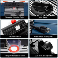 Load image into Gallery viewer, Electric Aluminum Router Table Wood Working Craftsman Tool Benchtop