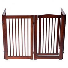 Load image into Gallery viewer, 36" Configurable Folding Wood Pet Dog Safety Fence with Gate-A