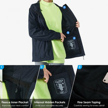 Load image into Gallery viewer, Women's Waterproof & Windproof Rain Jacket with Velcro Cuff-Navy-XXL