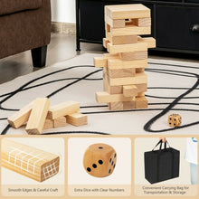 Load image into Gallery viewer, 54 PCS Tumbling Timber Toy with Carrying Bag