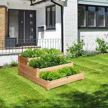 Load image into Gallery viewer, 3 Tier Elevated Wooden Vegetable Garden Bed