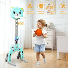 Load image into Gallery viewer, Adjustable Kids 3-in-1 Basketball Hoop Set Stand with Balls