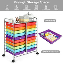 Load image into Gallery viewer, 20 Drawers Storage Rolling Cart Studio Organizer-Color