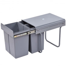 Load image into Gallery viewer, 10.5 gal 3 Compartment Pull Out Recycling Waste Bin