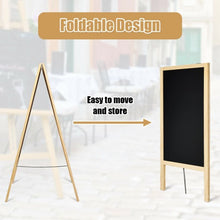 Load image into Gallery viewer, A-Frame Chalkboard Sign with Eraser & Chalk-Natural