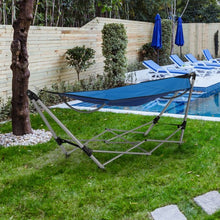 Load image into Gallery viewer, Portable Folding Steel Frame Hammock with Bag-Blue