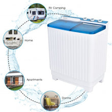 Load image into Gallery viewer, Portable Semi-automatic Washing Machine with Built-in Drain Pump-Blue