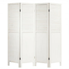 Load image into Gallery viewer, 5.6 Ft Tall 4 Panel Folding Privacy Room Divider-White