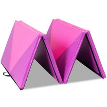 Load image into Gallery viewer, 4" x 10" x 2" Gymnastics Mat Folding Portable Exercise Aerobics Fitness-Purple