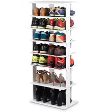 Load image into Gallery viewer, 7 Tiers Big Shoe Rack Wooden Shoes Storage Stand