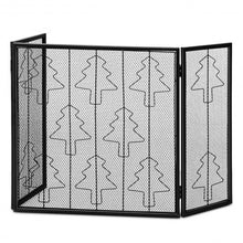 Load image into Gallery viewer, 3 Panel Folding Steel Fireplace Screen