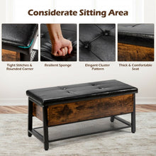 Load image into Gallery viewer, Industrial Storage Shoe Bench with Two Divided Space