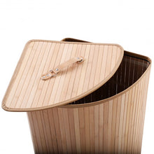 Load image into Gallery viewer, Corner Bamboo Hamper Laundry Basket