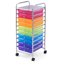 Load image into Gallery viewer, 10 Drawer Rolling Storage Cart Organizer-Color