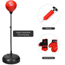 Load image into Gallery viewer, Boxing Punching Stand Set with Boxing Gloves