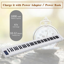 Load image into Gallery viewer, 2 in 1 Attachable Digital Piano Keyboard 88/44 Touch sensitive Key w/ MIDI-White