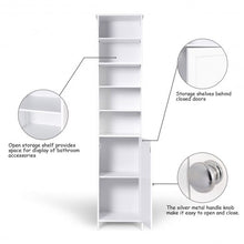 Load image into Gallery viewer, 72" H Bathroom Free Standing Floor Storage Shelving Cabinet