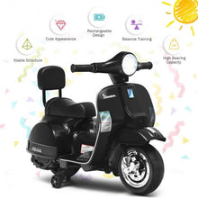 Load image into Gallery viewer, 6V Kids Ride On Vespa Scooter Motorcycle for Toddler-Black