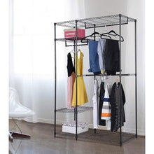 Load image into Gallery viewer, Portable Steel Closet Hanger Storage Rack Organizer