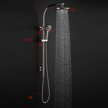 Load image into Gallery viewer, Chrome Brass Rainfall Shower Panel Wall Mounted Combo Set System