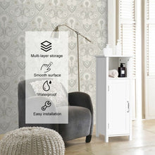Load image into Gallery viewer, Bathroom Adjustable Shelf Floor Storage Cabinet with Door