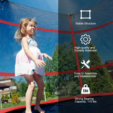 Load image into Gallery viewer, 55" Youth Jumping Round Trampoline with Safety Pad Enclosure-Red