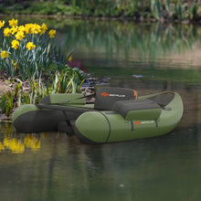Load image into Gallery viewer, Inflatable Fishing Float Tube with Pump Storage Pockets and Fish Ruler-Green