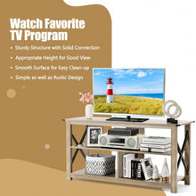 Load image into Gallery viewer, Modern Farmhouse TV Stand Entertainment Center for TV's up to 55" w/Open Shelves